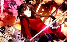fatestay night tohsaka rin emiya shirou typemoon archer fatestay night fate series 1920x1200 Wallpaper